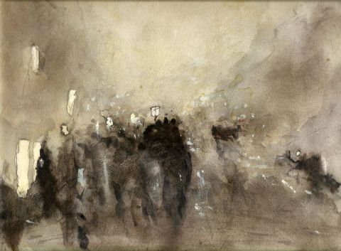 Nocturne en gris et or  Picadilly